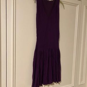 Purple drop waist dress